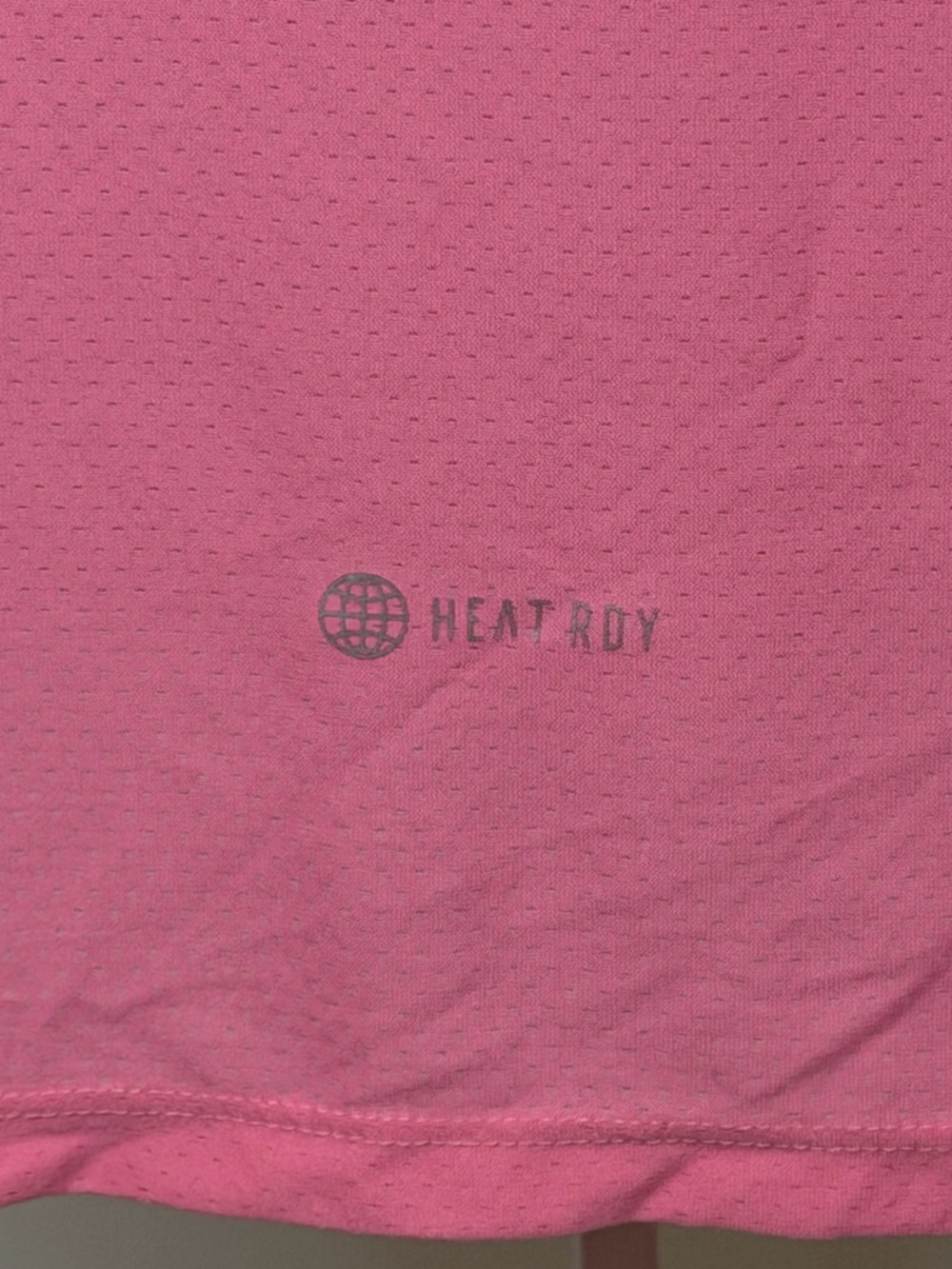 Adidas Pink HEAT.RDY Athletic Tee Small Black Logo Performance NWOT - Picture 5 of 10